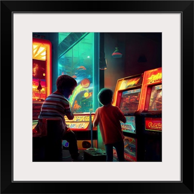 Kids Play At The Arcade