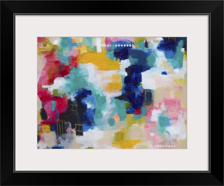 A contemporary colorful abstract painting.