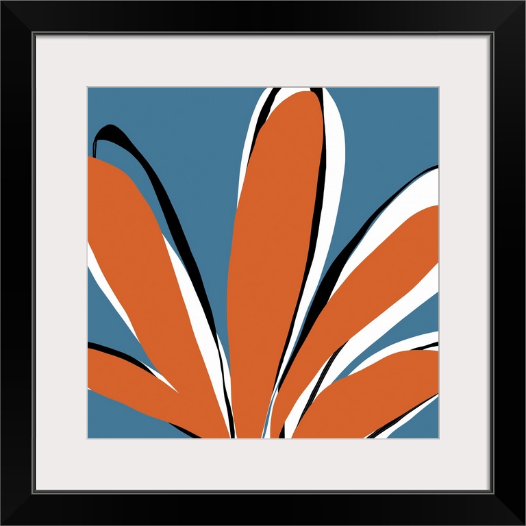 A graphically fun teal and Orange flower designed for residential and commercial spaces. The set comes in seven different ...