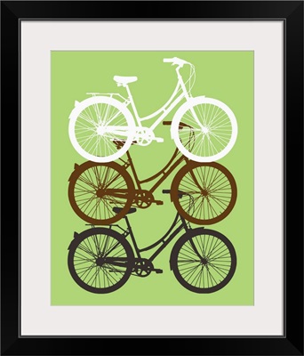 Three Bikes on Green
