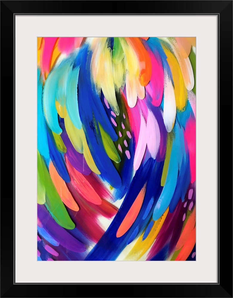 Bright Brush Strokes Multicolor