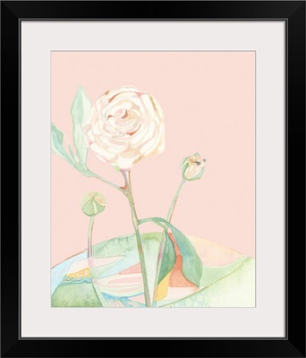 Colorblock Modern Watercolor Roses