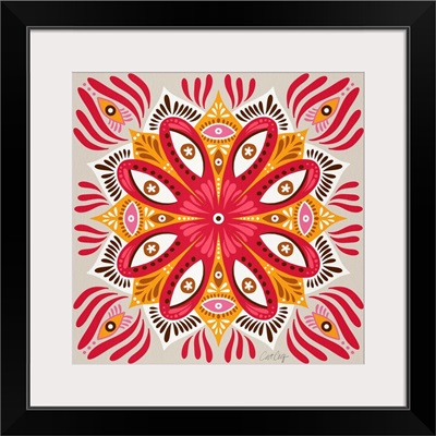 Floral Eye Mandala - Magenta