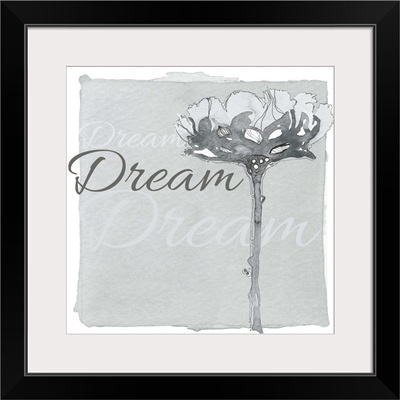 Gray floral - Dream