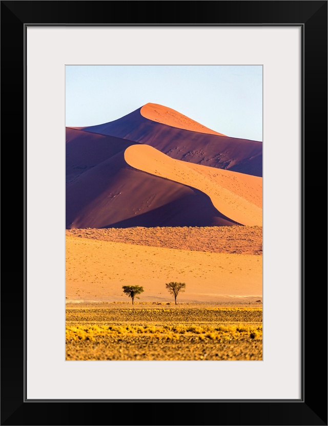 Africa, Namibia, Namib Desert, Sossusvlei, dunes at sunrise