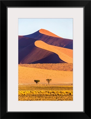 Africa, Namibia, Namib Desert, Sossusvlei, dunes at sunrise