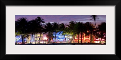Art deco area with hotels, Miami, Florida, USA