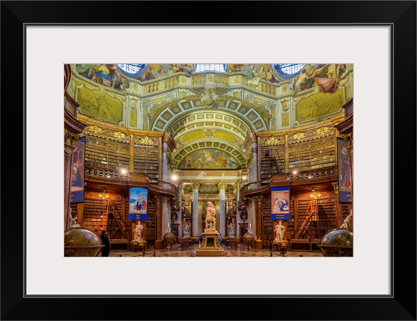 Austria, Vienna, National Bibliothek Prunksaal, National Library Great Hall, interior