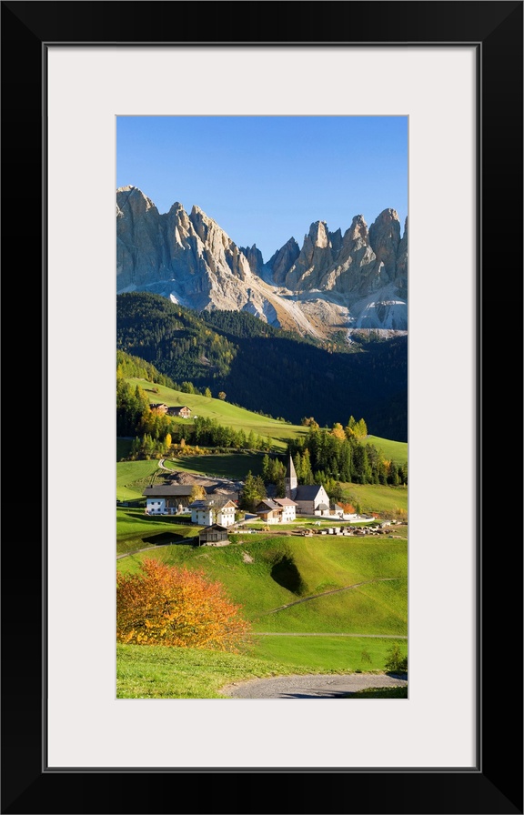 Autumn In The Italian Dolomites Alps, Funes Valley, Trentino Alto Adige, Italy