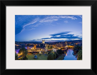 Bath City Center And River Avon, Somerset, England