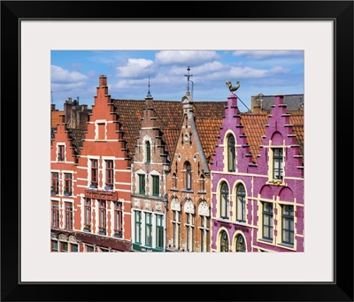 Belgium, Bruges (Brugge). Medieval guild houses on Markt square