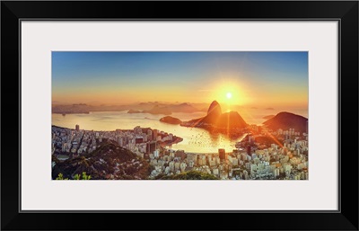 Brazil, Rio de Janeiro, View of Sugarloaf and Rio de Janeiro City