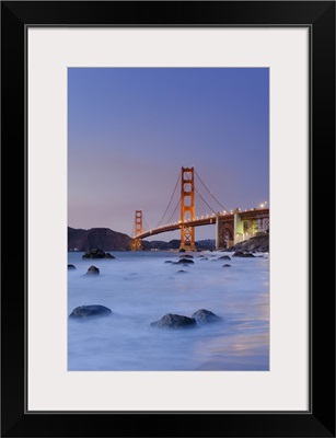 California, San Francisco, Baker's Beach and Golden Gate Bridge