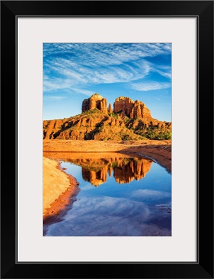 Cathedral Rock Reflection, Sedona, Arizona, Usa