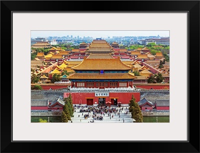 China, Beijing, The Forbidden City in Beijing looking South