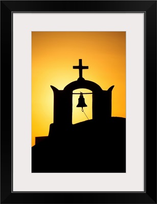 Church Bell Tower At Sunset, Oia, Santorini, Greece