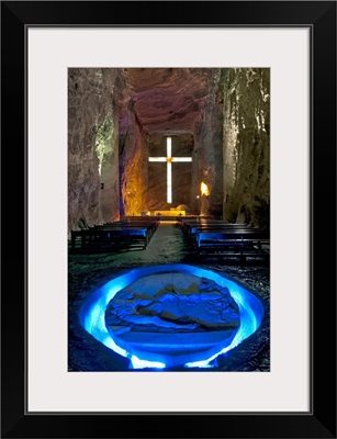 Colombia, Zipaquira, Cudinamarca Province, Salt Cathedral, Main Altar With Cross