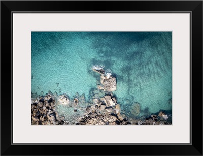 Directly Above The Blue Aegean Sea Of Folegandros, Greek Islands, Greece