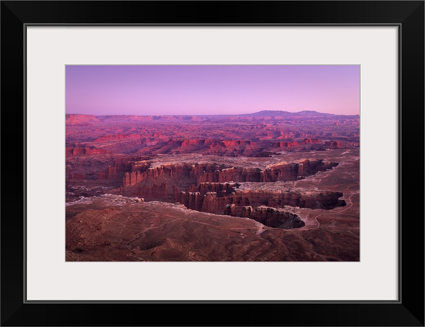 Dramatic canyon terrain at Grand View Point at sunset, Canyonlands National Park, Utah, USA