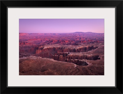 Dramatic Canyon Terrain At Grand View Point At Sunset, Canyonlands National Park, Utah