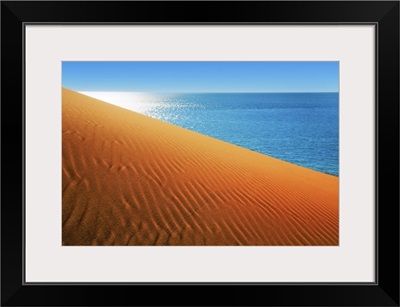 Dune Landscape And Ocean Near Cape Peron, Australia, Gascoyne, Shark Bay