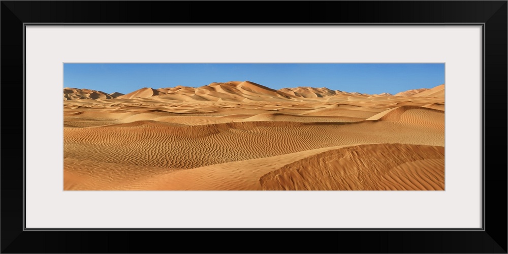 Dune landscape in Rub al-Khali. Oman, Dhofar, Ramlat Al Hashman. Rub al-Khali (DM). Rub al-Khali, Middle East, Oman.