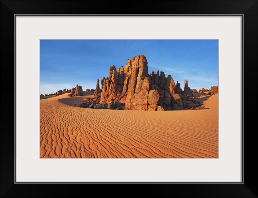 Erosion landscape in Tassili du Hoggar. Algeria, Tassili Hoggar, Tahaggart. Sahara. Africa, Algeria.