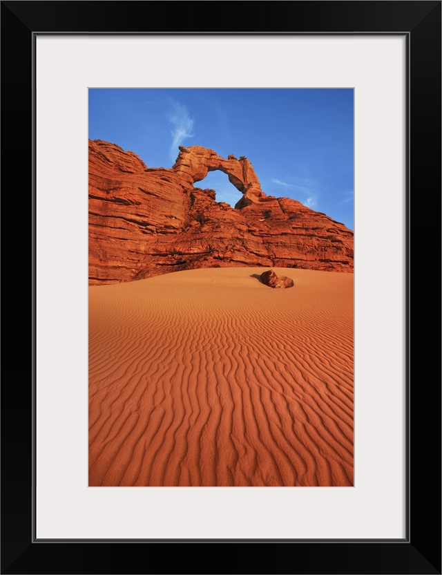 Erosion landscape in Tassili du Hoggar. Algeria, Tassili Hoggar, Tin Akaschaker. Sahara. Africa, Algeria.