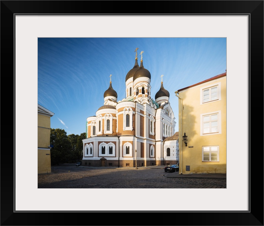 Exterior of Russian Orthodox Alexander Nevsky Cathedral at dawn, Toompea, Old Town, Tallinn, Estonia, Europe