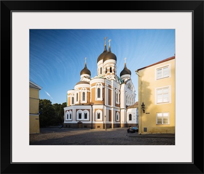 Exterior of Russian Orthodox Alexander Nevsky Cathedral at dawn, Estonia, Europe