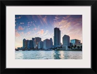 Florida, Miami, city skyline from Brickell Key