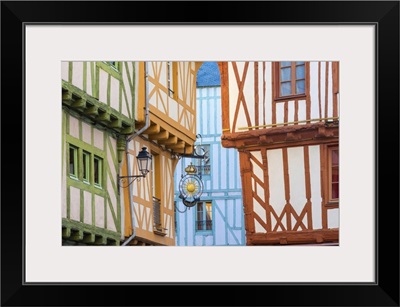 France, Brittany, Morbihan department, Vannes. Half-timbered houses in the old town