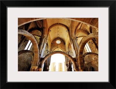 Gothic interior of the Santa Clara a Velha monastery, Coimbra, Portugal