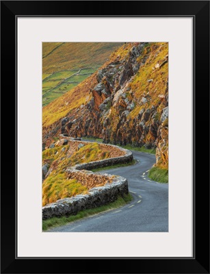 Ireland, Co. Kerry, Dingle, Slea Head, Winding Country Road