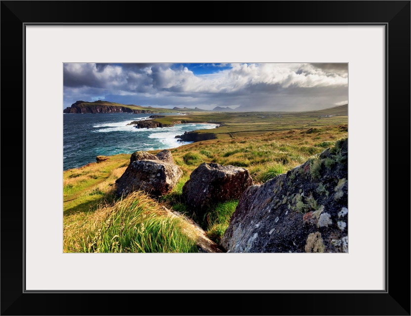 Europe, Northern Europe, Ireland, Kerry, Dingle, View over Ballyferriter Bay from Clougher Head