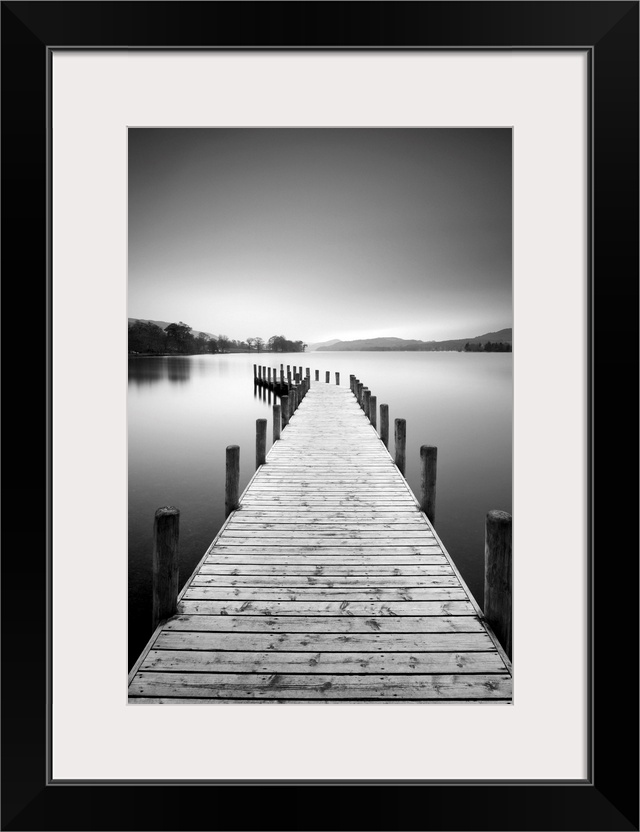 Jetty On Coniston Water, Lake District National Park, Cumbria, England