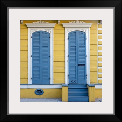 Louisiana, New Orleans. Colorful doors and windows in the French Quarter