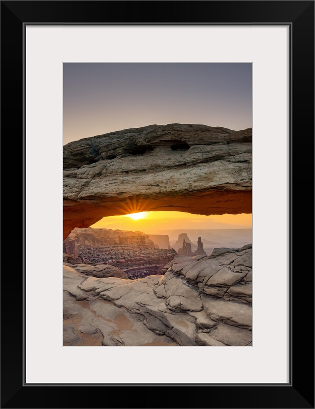 Mesa Arch Rock Formation In The Canyonlands National Park At Sunrise, Utah