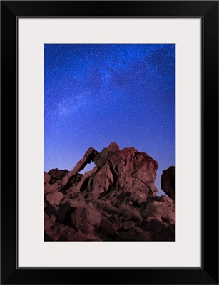 Milky Way Above Elephant Rock Formation, Valley Of Fire State Park, Nevada