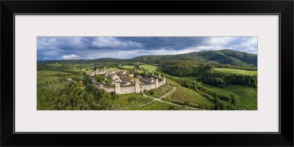 Monteriggioni village. It is a complete walled medieval town in the Siena Province of Tuscany built in the 13th century, I...