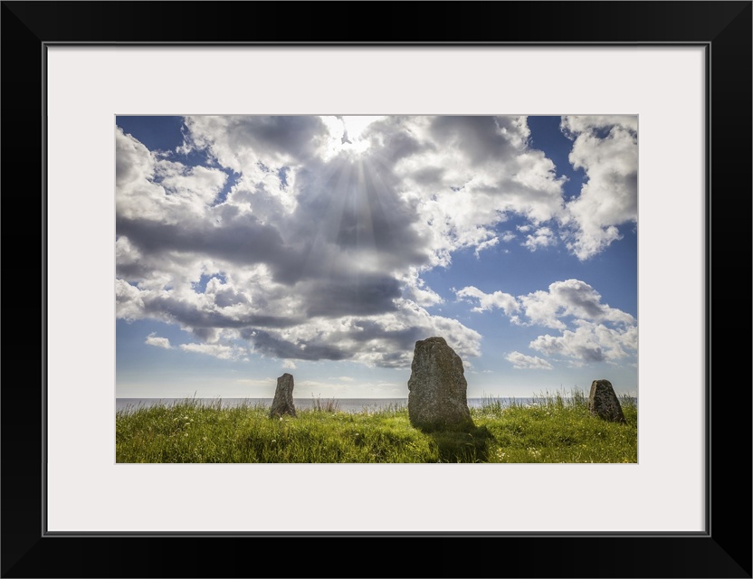 Monument Malkvaern Skanse near Nexo on Bornholm, Denmark.