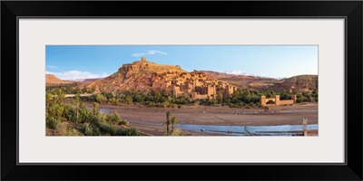 Morocco, Sous-Massa, Ouarzazate Province. Ksar of Ait Ben Haddou at sunrise