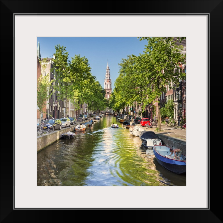 Netherlands, North Holland, Amsterdam. The Zuiderkerk bell tower