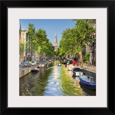 Netherlands, North Holland, Amsterdam. The Zuiderkerk bell tower