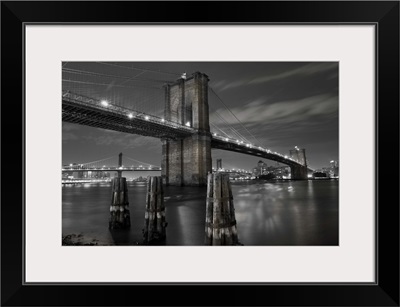 New York City, Manhattan, Brooklyn and Manhattan Bridges across the East River