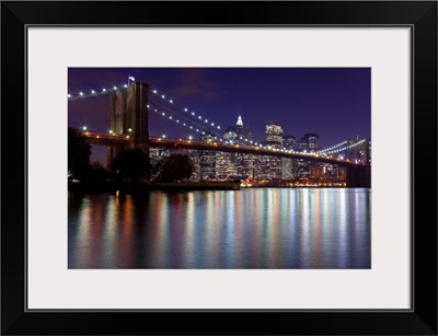 New York City, Manhattan, Brooklyn Bridge and Downtown Manhattan