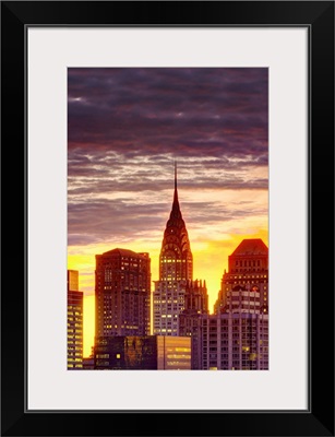 New York, Manhattan, Midtown skyline and Chrysler Building
