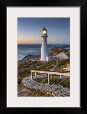 New Zealand, North Island, Castlepoint Lighthouse, Morning Light