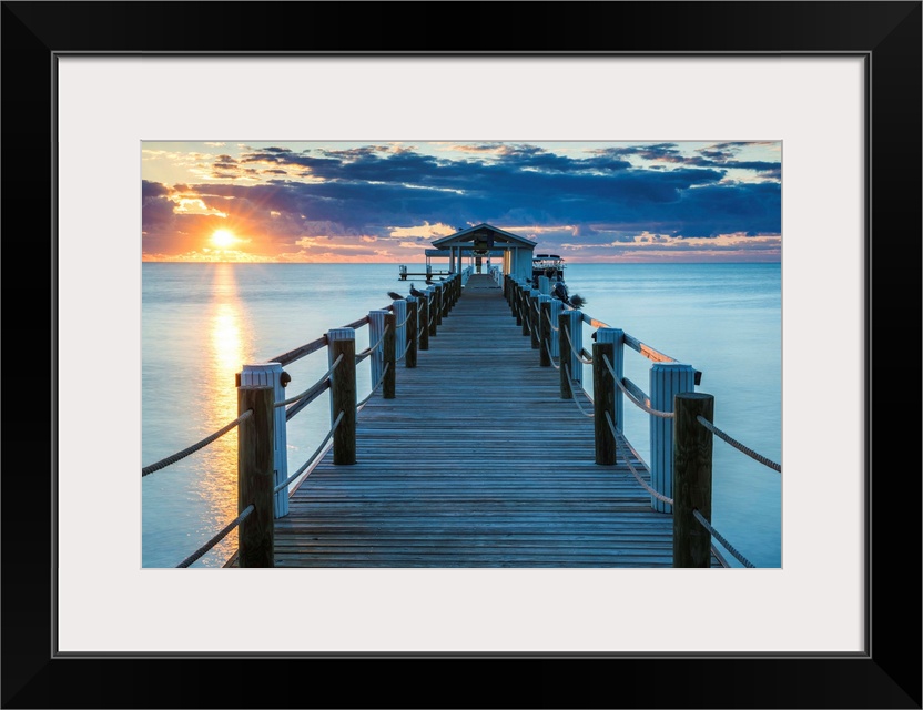Pier At Sunrise, Islamorada, Florida Keys, USA