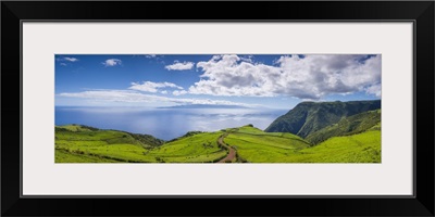 Portugal, Azores, Sao Jorge Island, Monteiros towards Pico Island